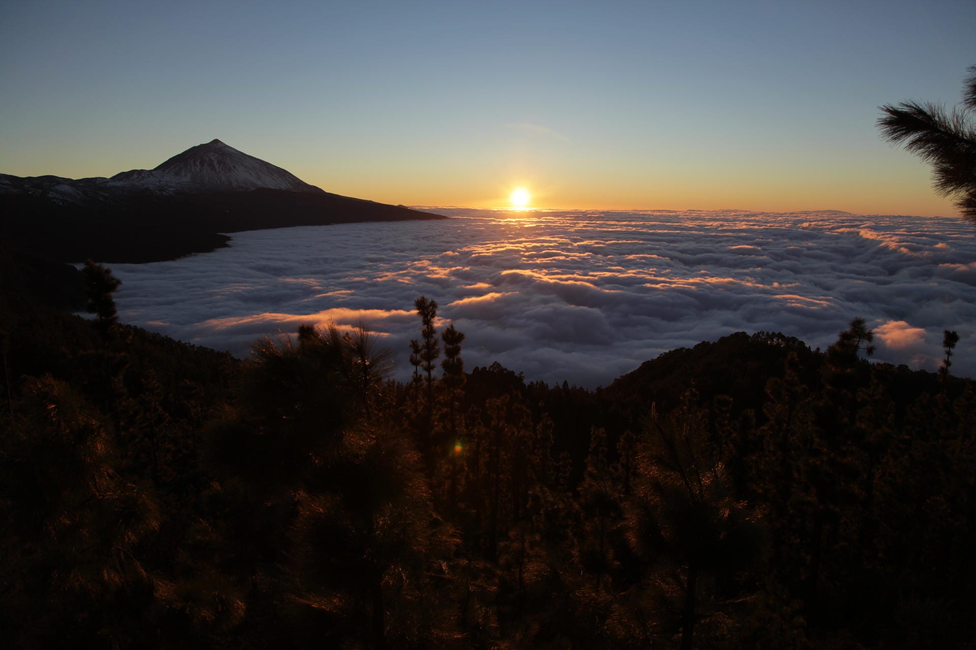 Sonnenuntergang am Teide.