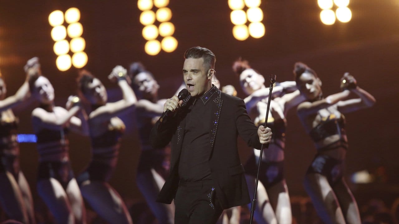 Wirbelte über die Bühne: Robbie Williams.