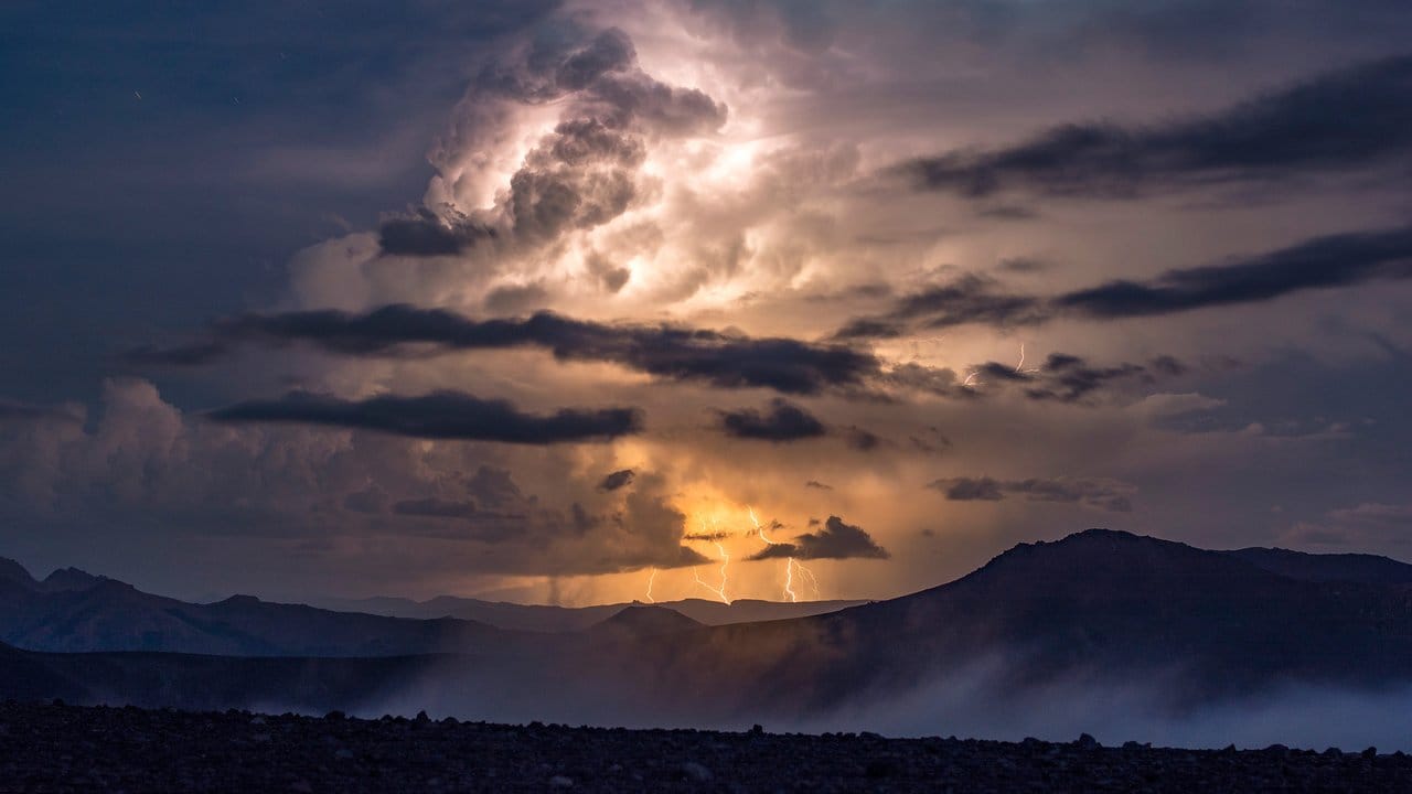 Ein starkes Gewitter in der Region Pino Hachado. Ein starkes Gewitter in der Region Pino Hachado.
