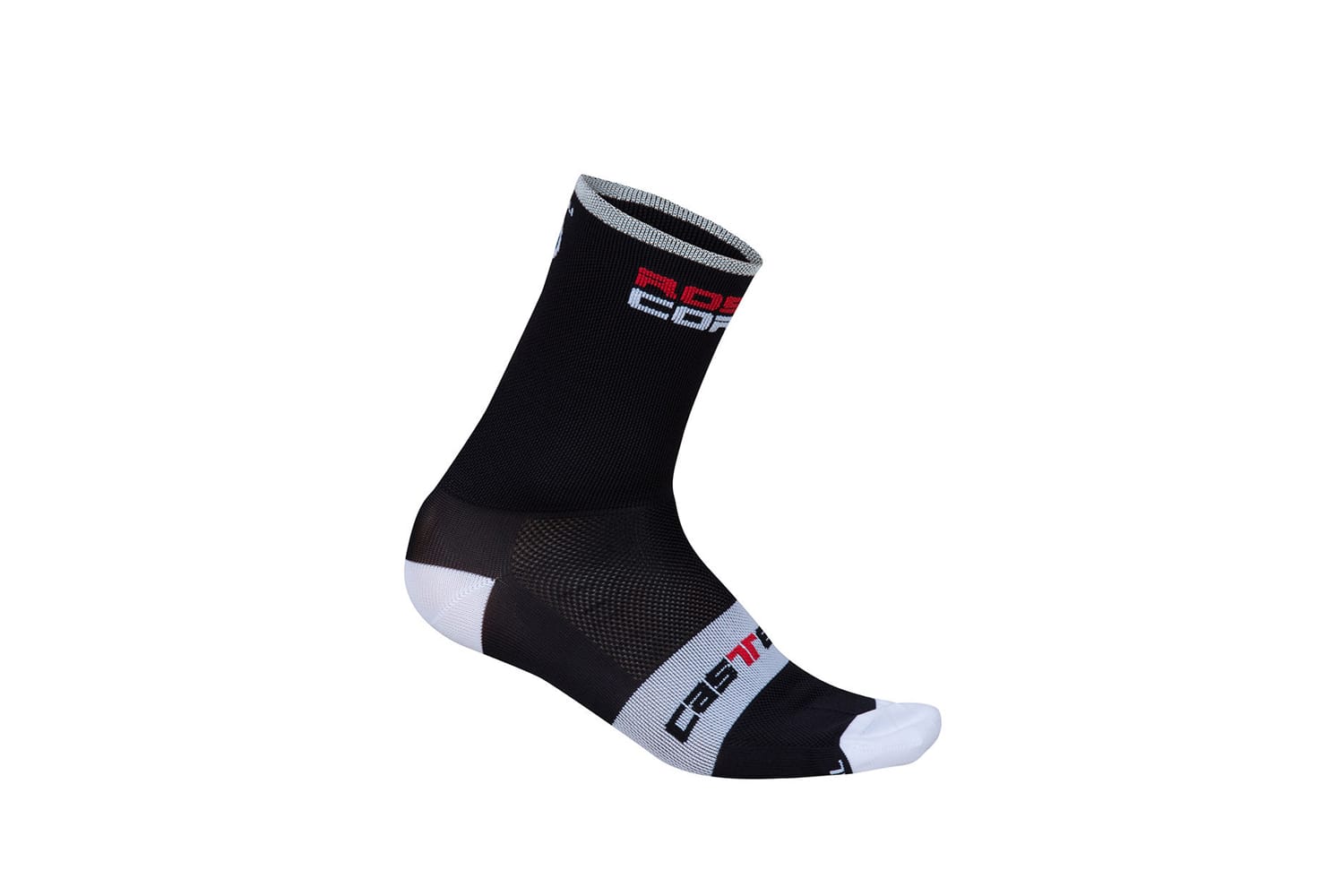 Die Sportsocken von Castelli (um 15 Euro) aus ultra-dünnem, extrem atmungsaktivem Gewebe werden quasi eins mit dem Fuß.