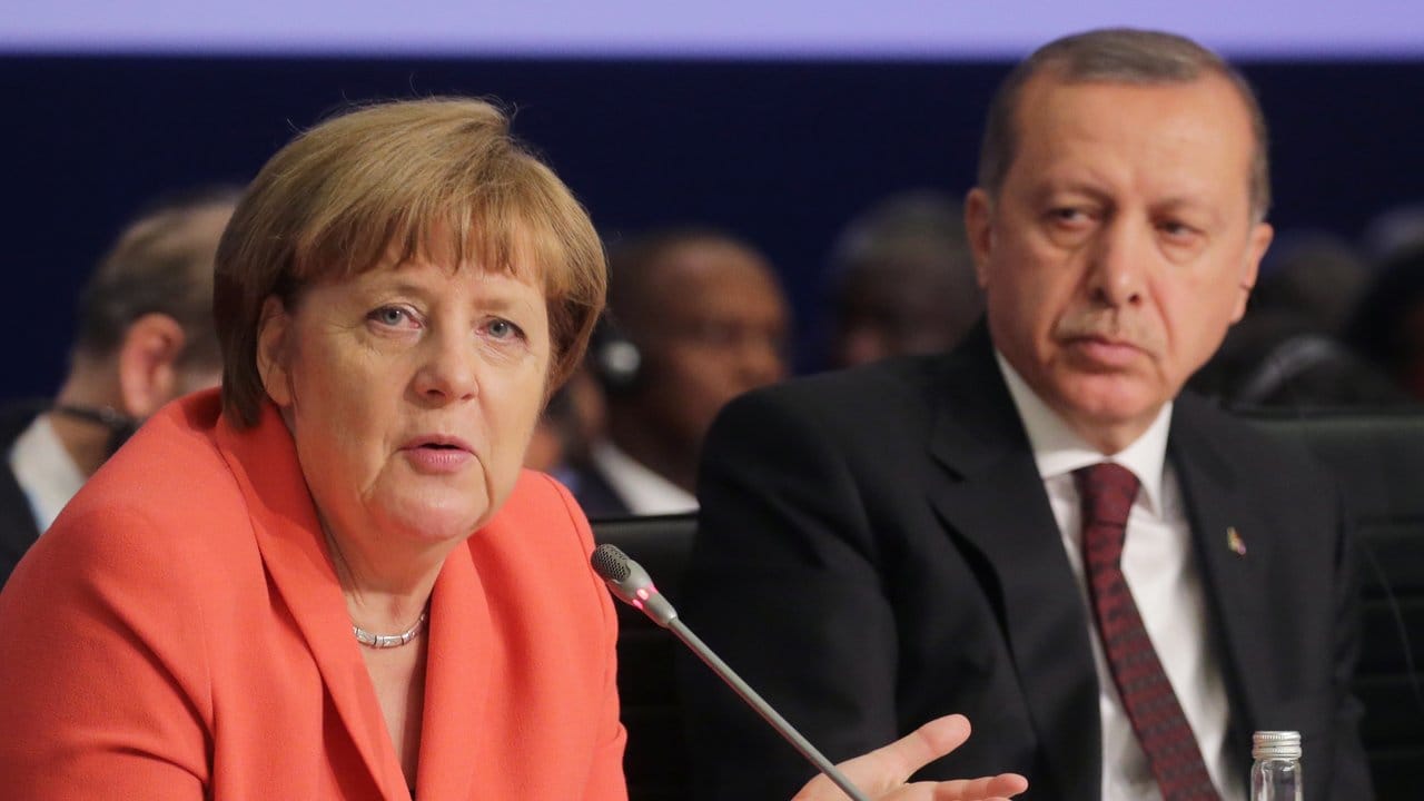 Die deutsche Kanzlerin und der türkische Staatspräsident Erdogan in Istanbul im Mai 2016.