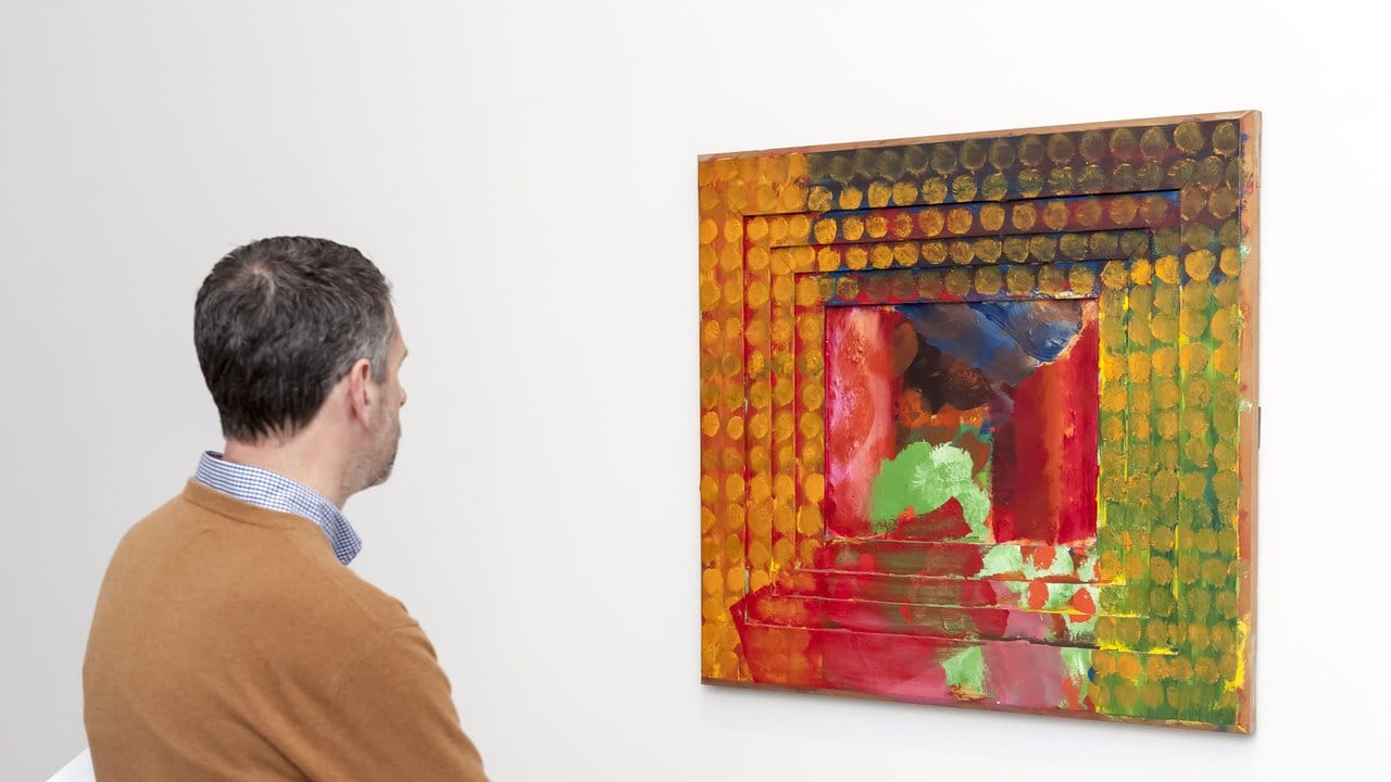 Zwischen Abstraktion und Figuration: "Portrait of the artist" von Howard Hodgkin. Zwischen Abstraktion und Figuration: "Portrait of the artist" von Howard Hodgkin.