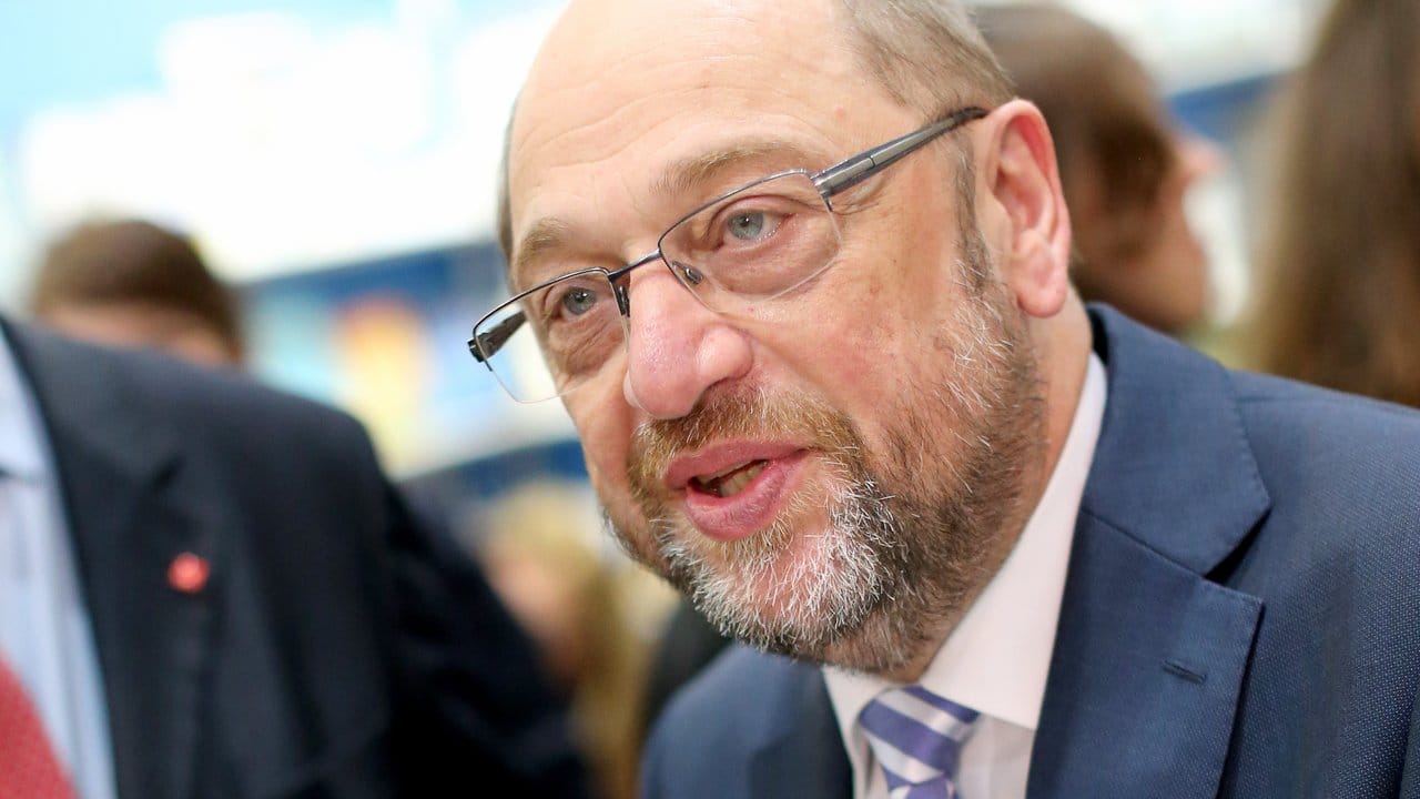 Der SPD-Kanzlerkandidat Martin Schulz zu Gast auf der Buchmesse in Leipzig.