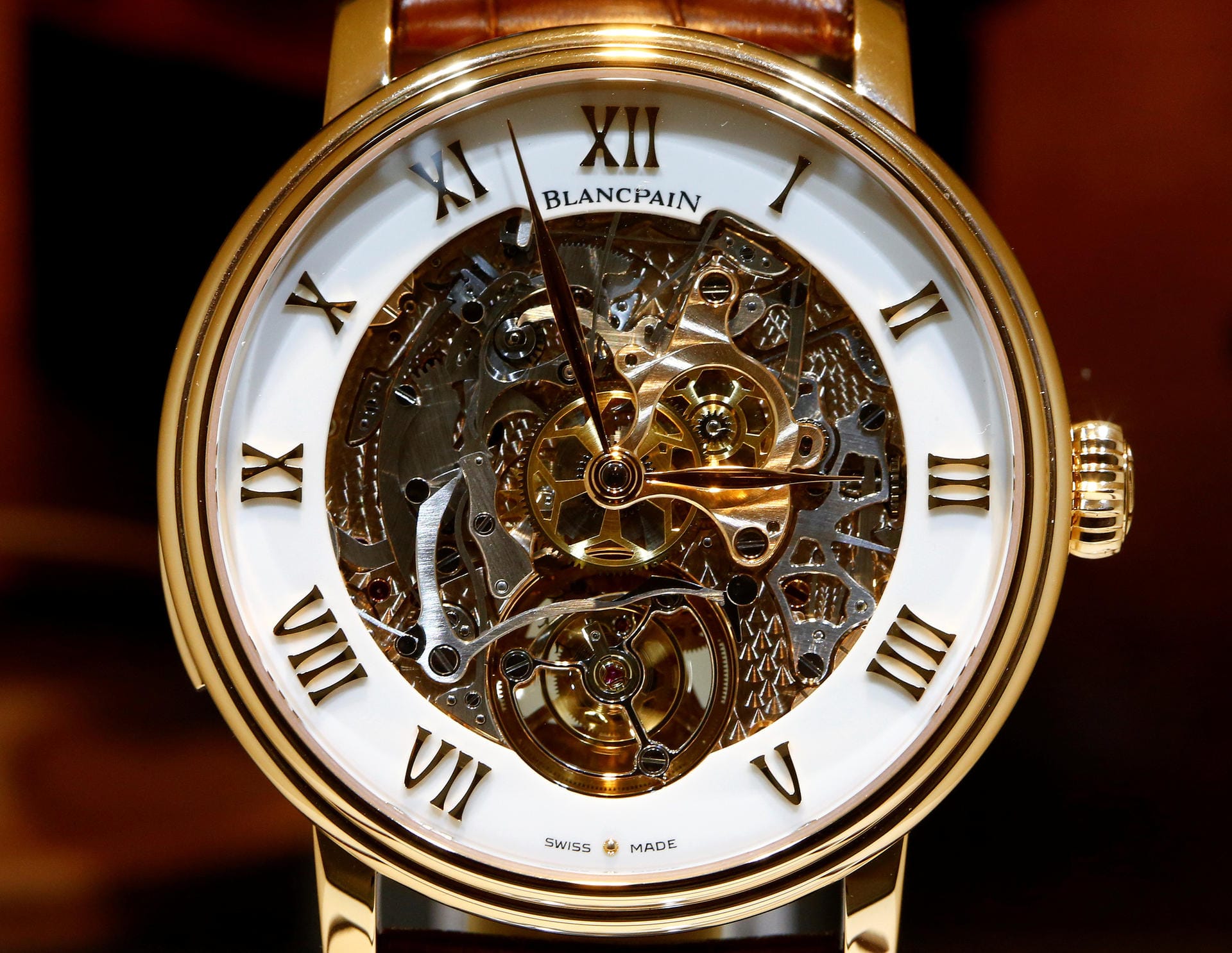 Auch die schicken Uhren von Blancpain wie die Carrousel Repetition Minutes können Besucher in Basel bewundern.