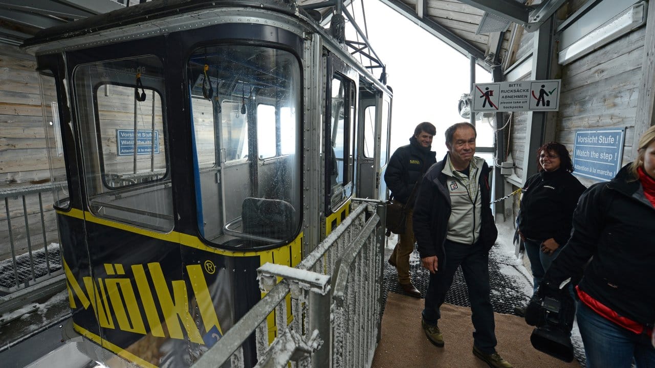 Endstation der alten Eibseeseilbahn auf der Zugspitze.