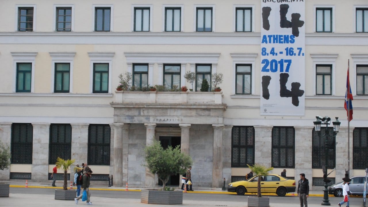 Das Rathaus in Athen: Der Platz gehört zu den Ausstellungs- und Veranstaltungsorten der internationalen Kunstausstellung documenta 14.