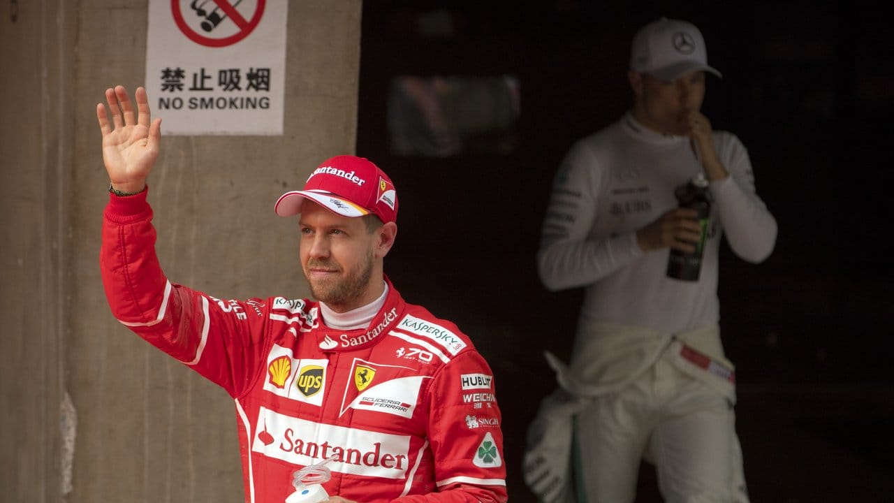 Ferrari-Star Sebastian Vettel fuhr in der Qualifikation auf den zweiten Platz.