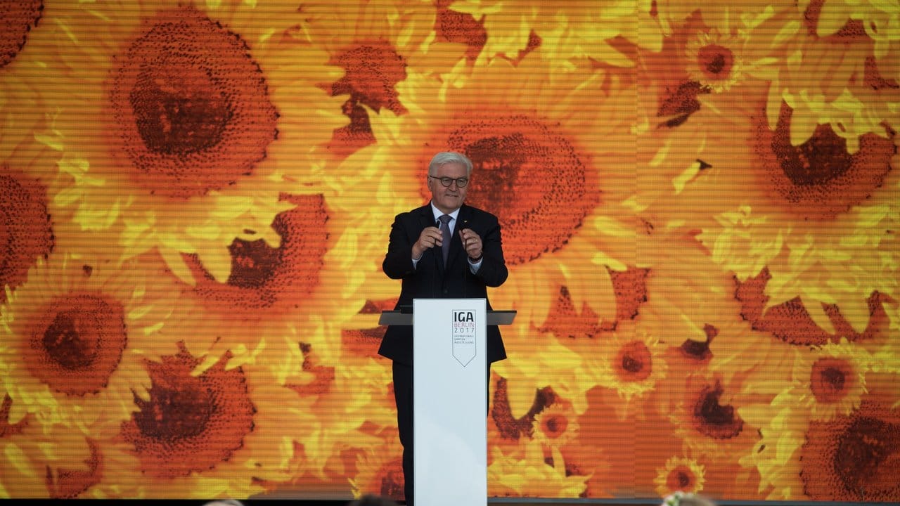 Gärten seien Orte der Hoffnung, sagte Bundespräsident Frank-Walter Steinmeier in seiner Rede.