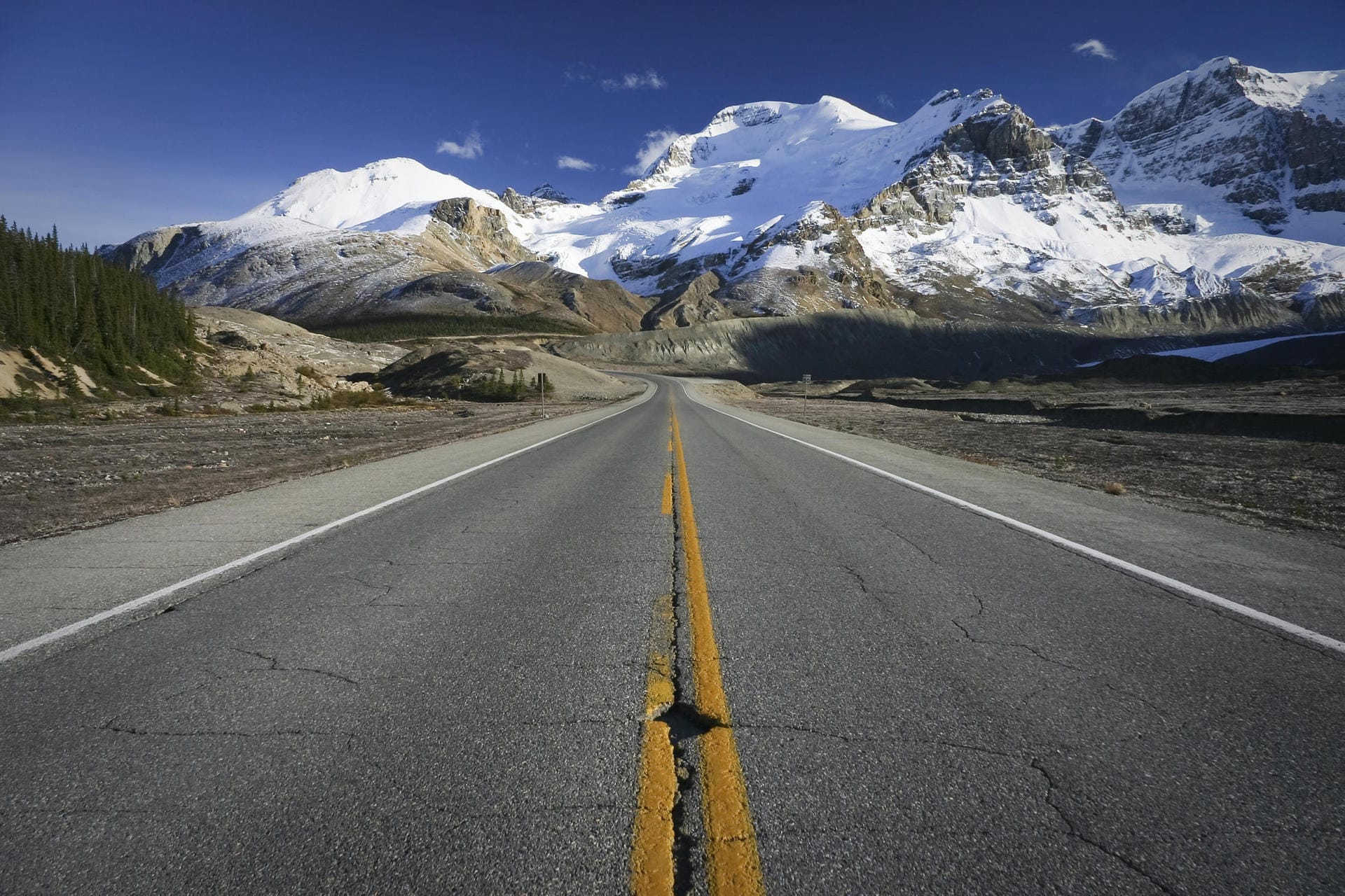 Der 230 Kilometer lange Icefield Parkway im Jasper-Nationalpark gilt zu Recht als Amerikas schönste Panoramastraße.