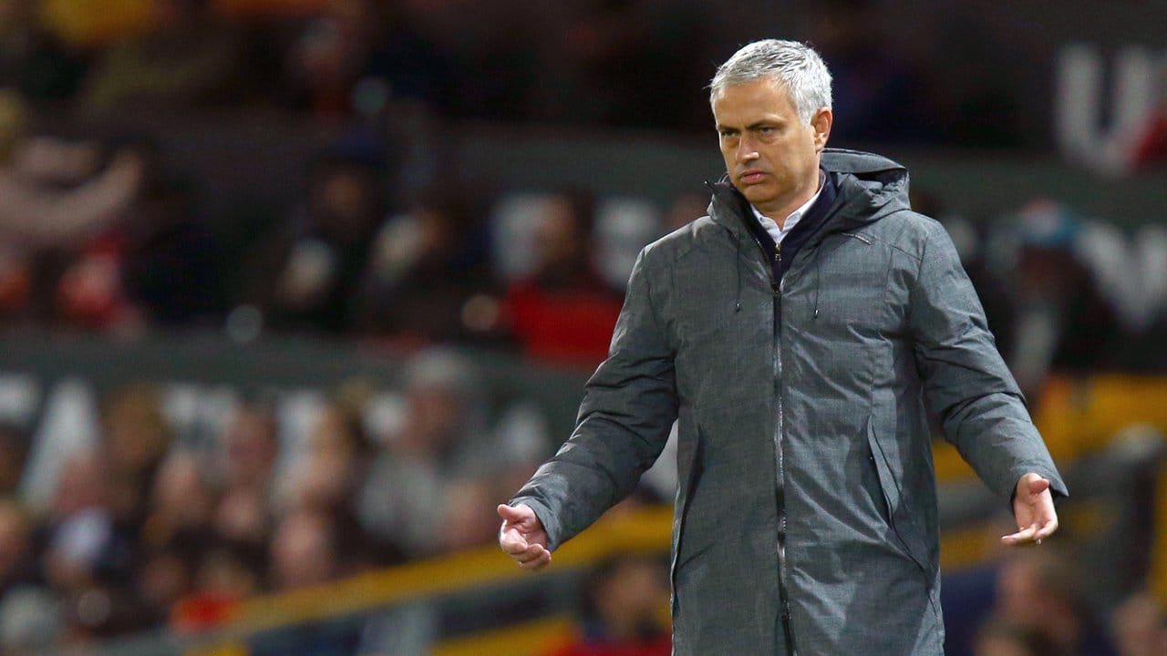 Manchesters Trainer Jose Mourinho kann mit dem Ergebnis zufrieden sein.
