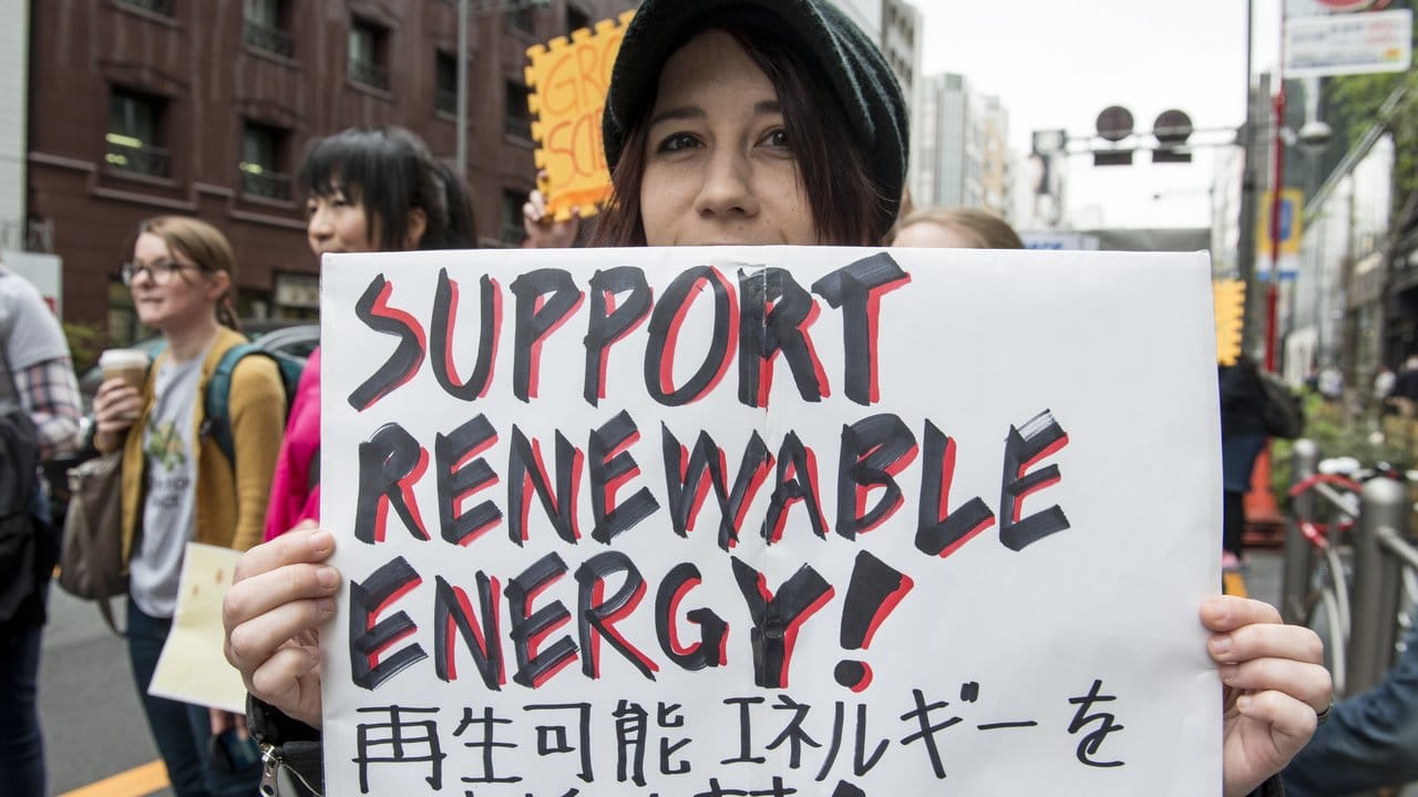 In Japan lebende US-Bürger protestieren beim "March for Science". In Japan lebende US-Bürger protestieren beim "March for Science".