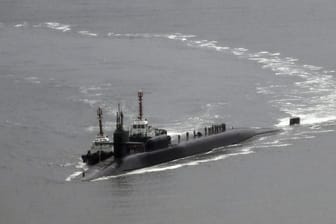 Das atomgetriebene Raketen-U-Boot "USS Michigan" legte in der südkoreanischen Küstenstadt Busan an.