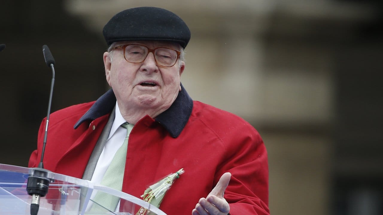 Jean-Marie Le Pen während einer Kundgebung zum Tag der Arbeit in Paris.