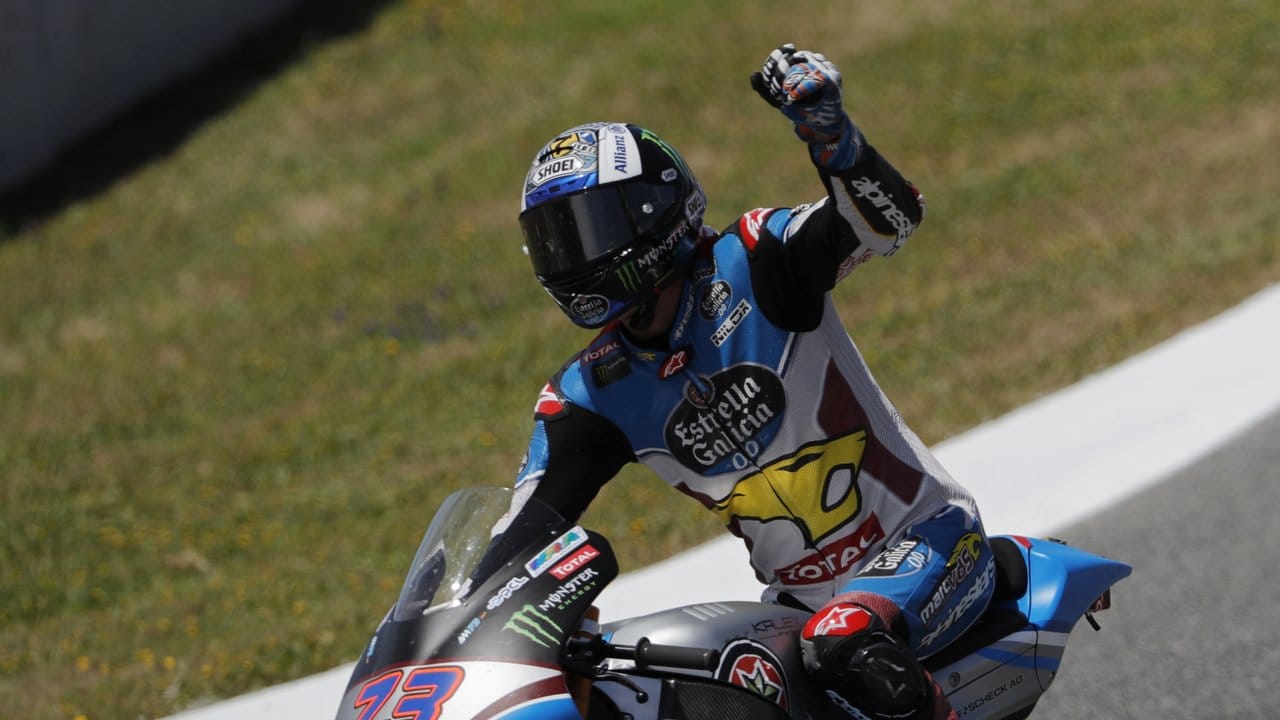 Alex Marquez feiert seinen ersten Sieg in der Klasse Moto2.