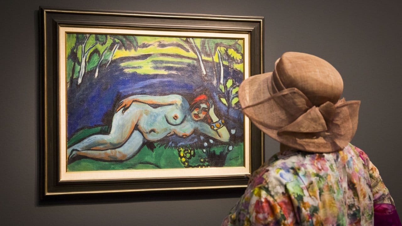 Max Pechsteins Gemälde "Früher Morgen" (1911). Max Pechsteins Gemälde "Früher Morgen" (1911).