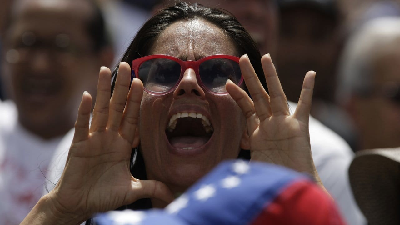 Protest gegen den venezolanischen Präsidenten Nicolas Maduro. Protest gegen den venezolanischen Präsidenten Nicolas Maduro.