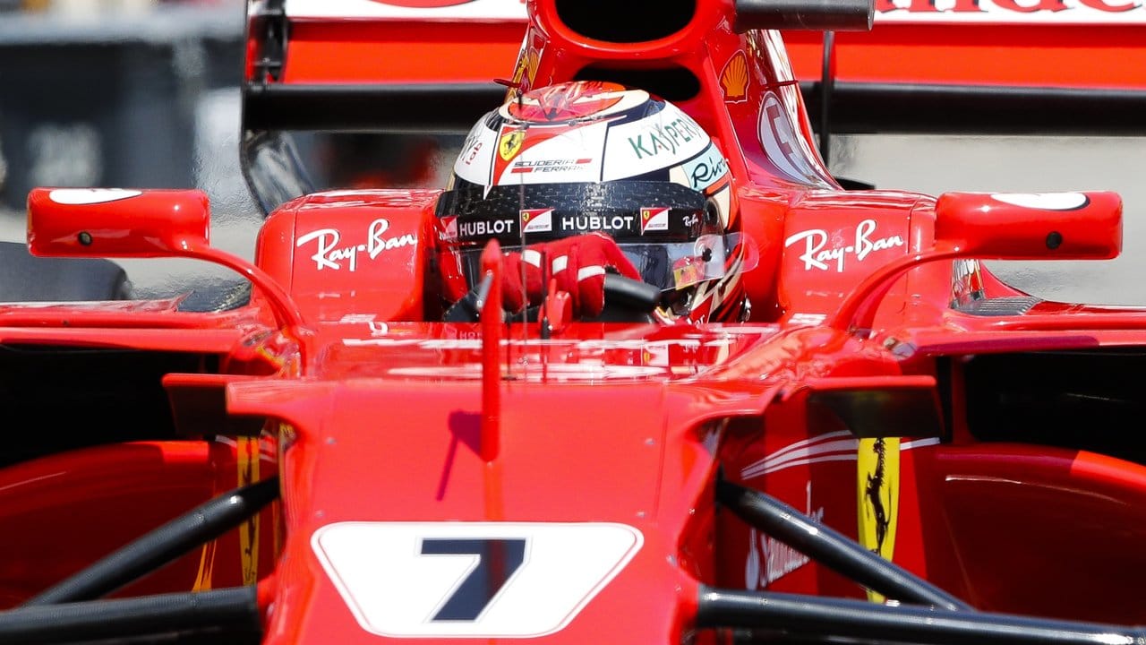 Ferrari-Pilot Kimi Räikkönen startet in Monaco von der Pole.
