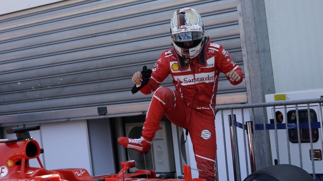 Sebastian Vettel musste nur seinem Ferrari-Teamkollegen Kimi Räikkönen den Vortritt lassen.