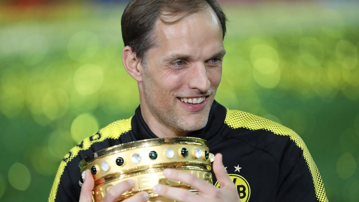 BVB-Trainer Thomas Tuchel will den DFB-Pokal mit nach Hause nehmen.