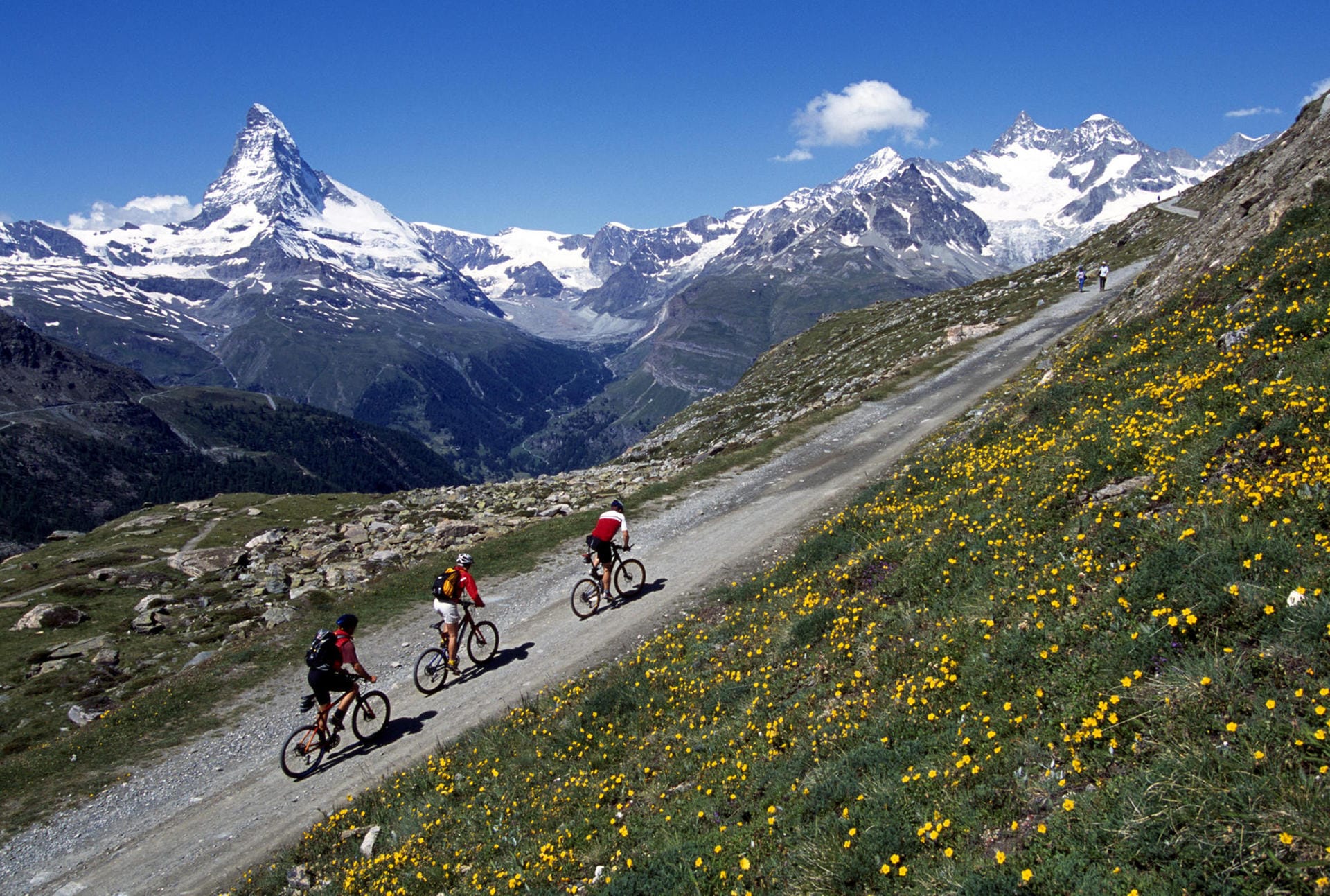 Biker am Matterhorn