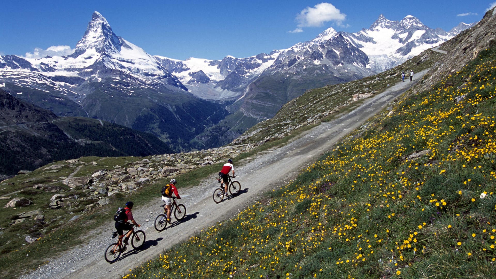 Biker am Matterhorn