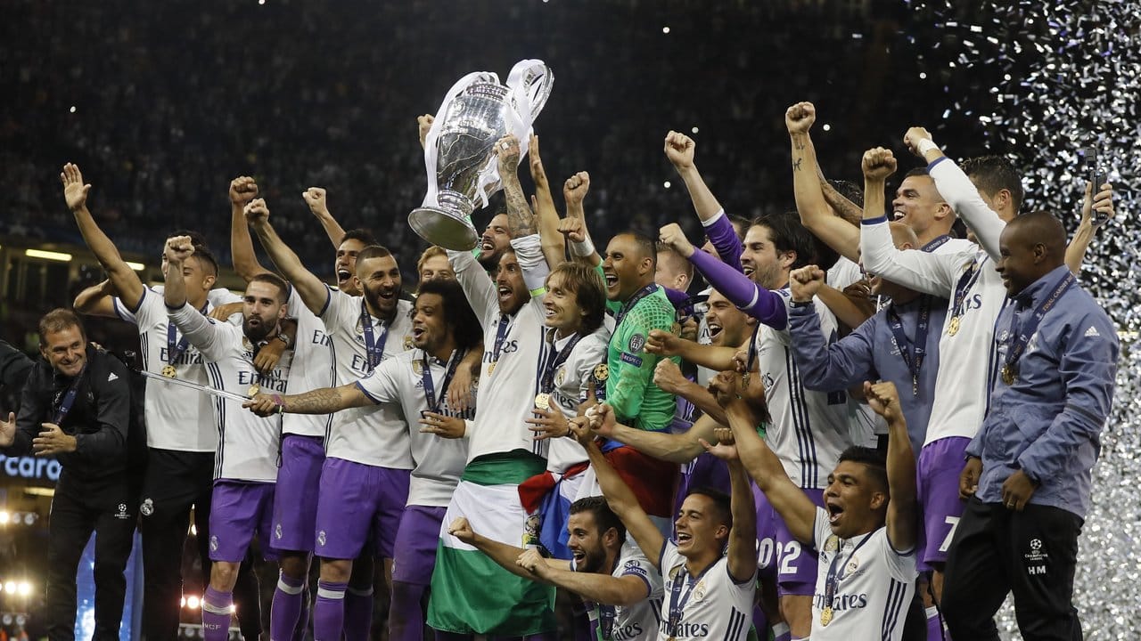 Das Team von Real Madrid wurde nach dem Triumph in Cardiff von der Presse gefeiert.