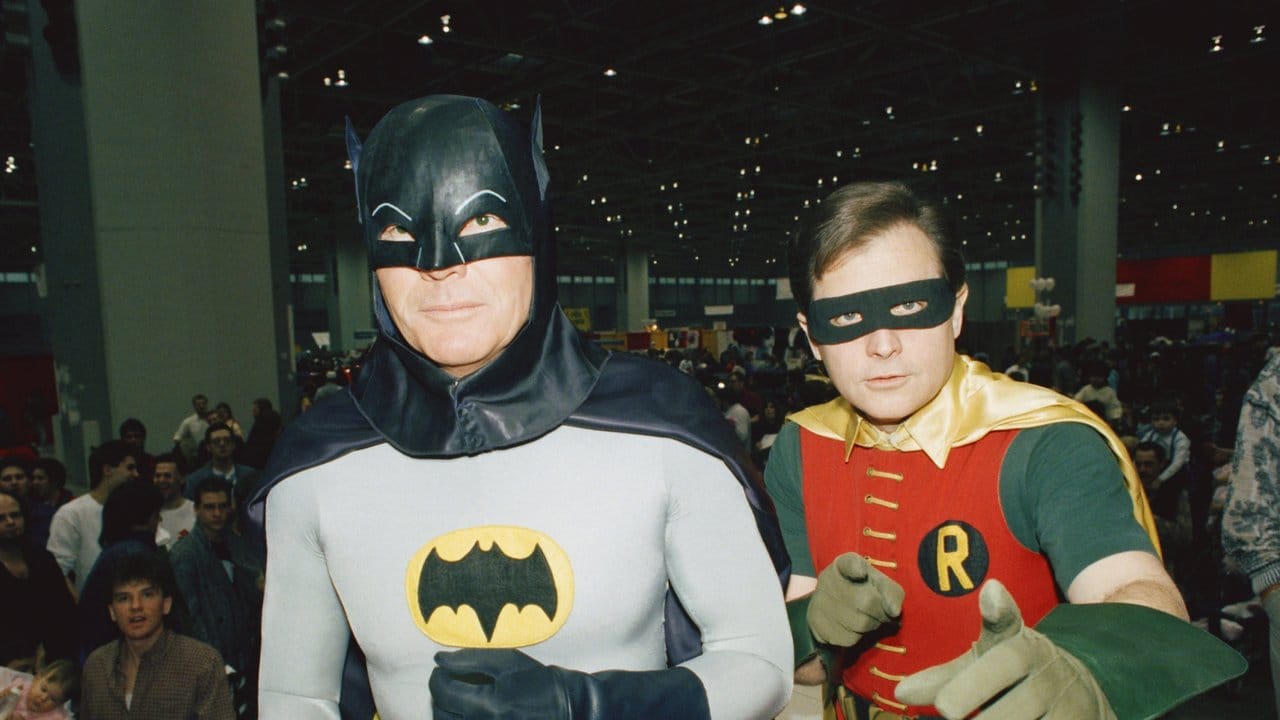 Adam West als Batman und Burt Ward als Robin (1989 in Chicago).