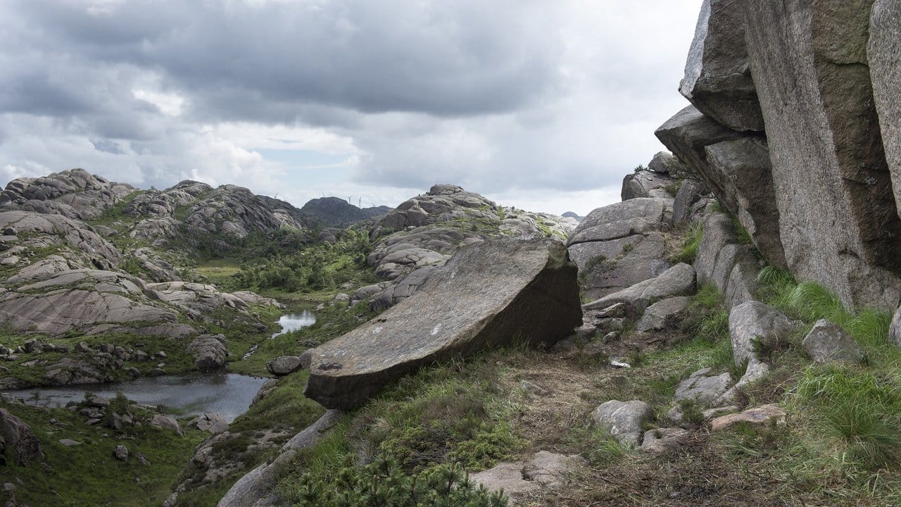 Der abgetrennte Trollpenis (Trollpikken) in Kjervall am Egersund (Norwegen).