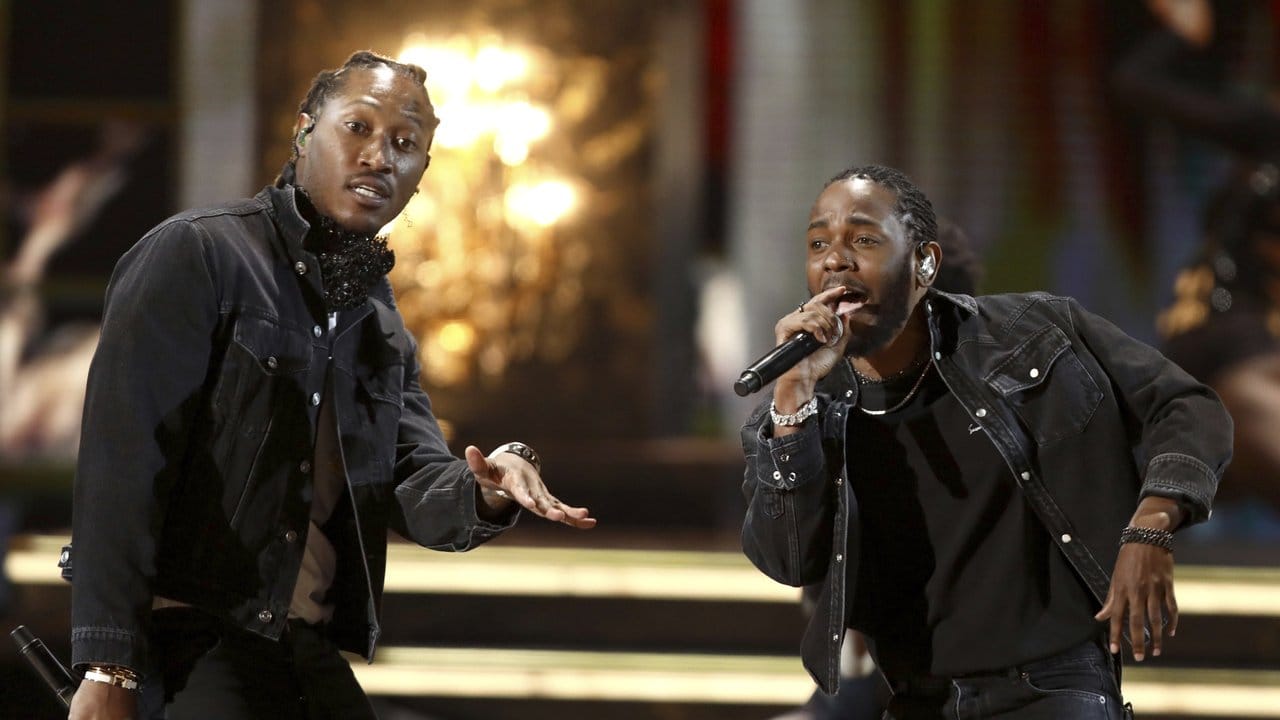 Future (l) und Kendrick Lamar im Microsoft Theater in Los Angeles.