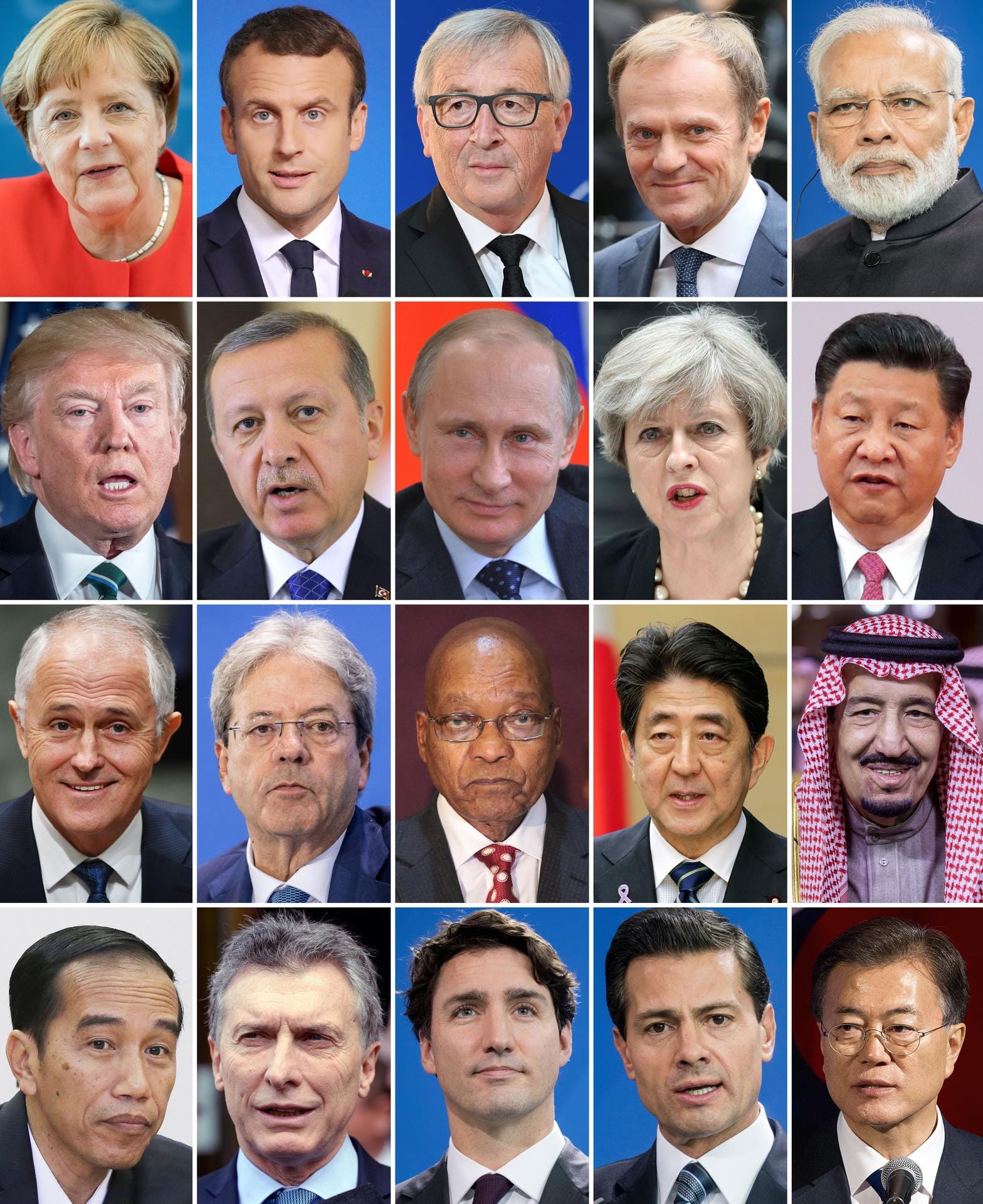 Die G20-Gipfel - Teilnehmer von Hamburg