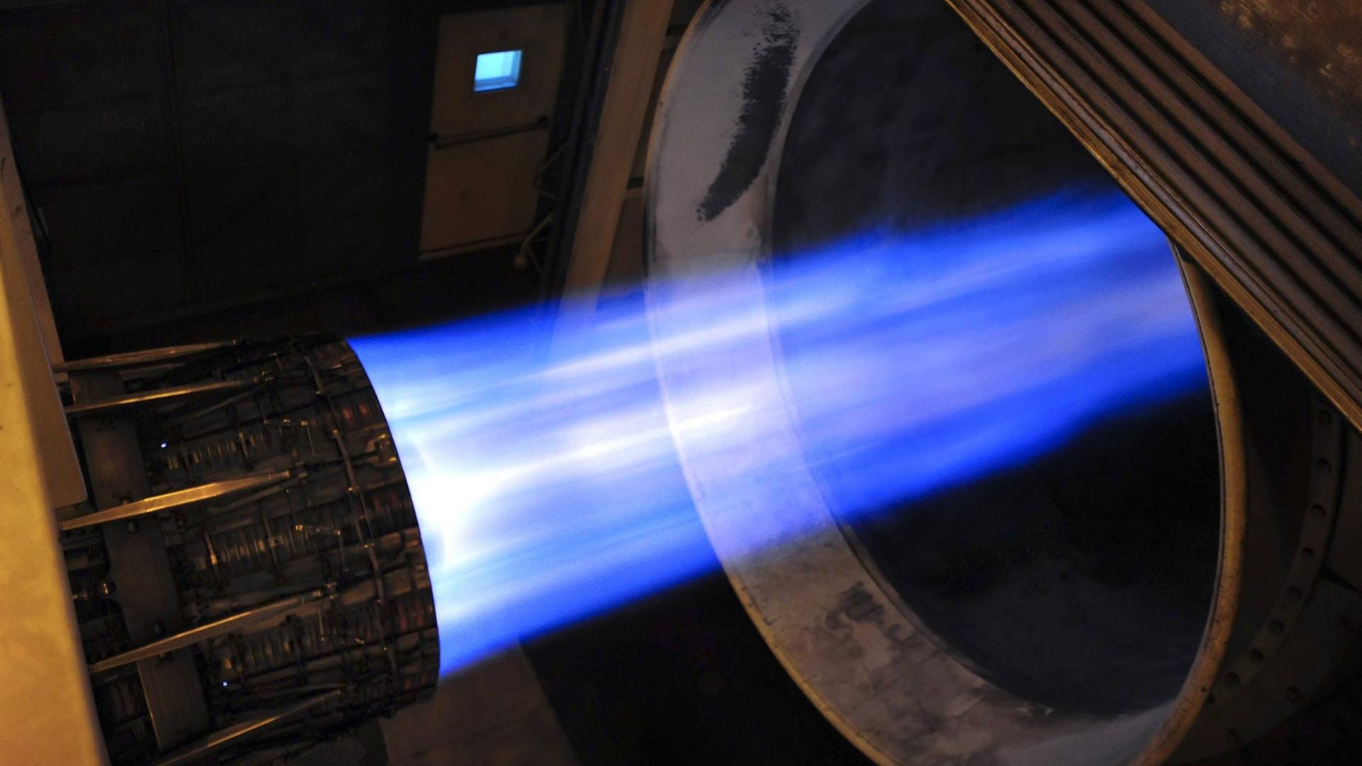 Test der F-101 Turbofan Antriebs auf der Ellsworth Air Force Base in San Diego