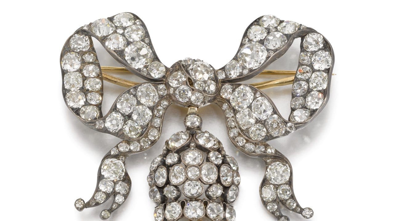 Eine mit Diamanten besetzte Brosche aus dem Privatbesitz der Schauspielerin Vivian Leigh.