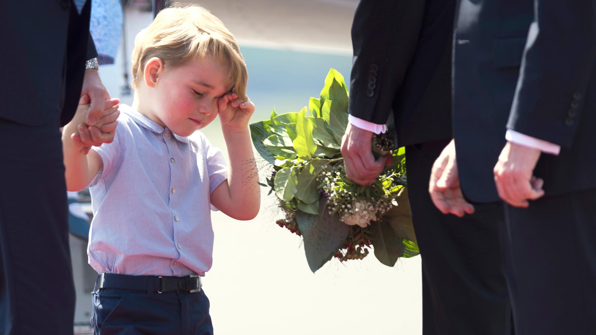 Ganz schön müde: Prinz George kann sich jetzt ausruhen.