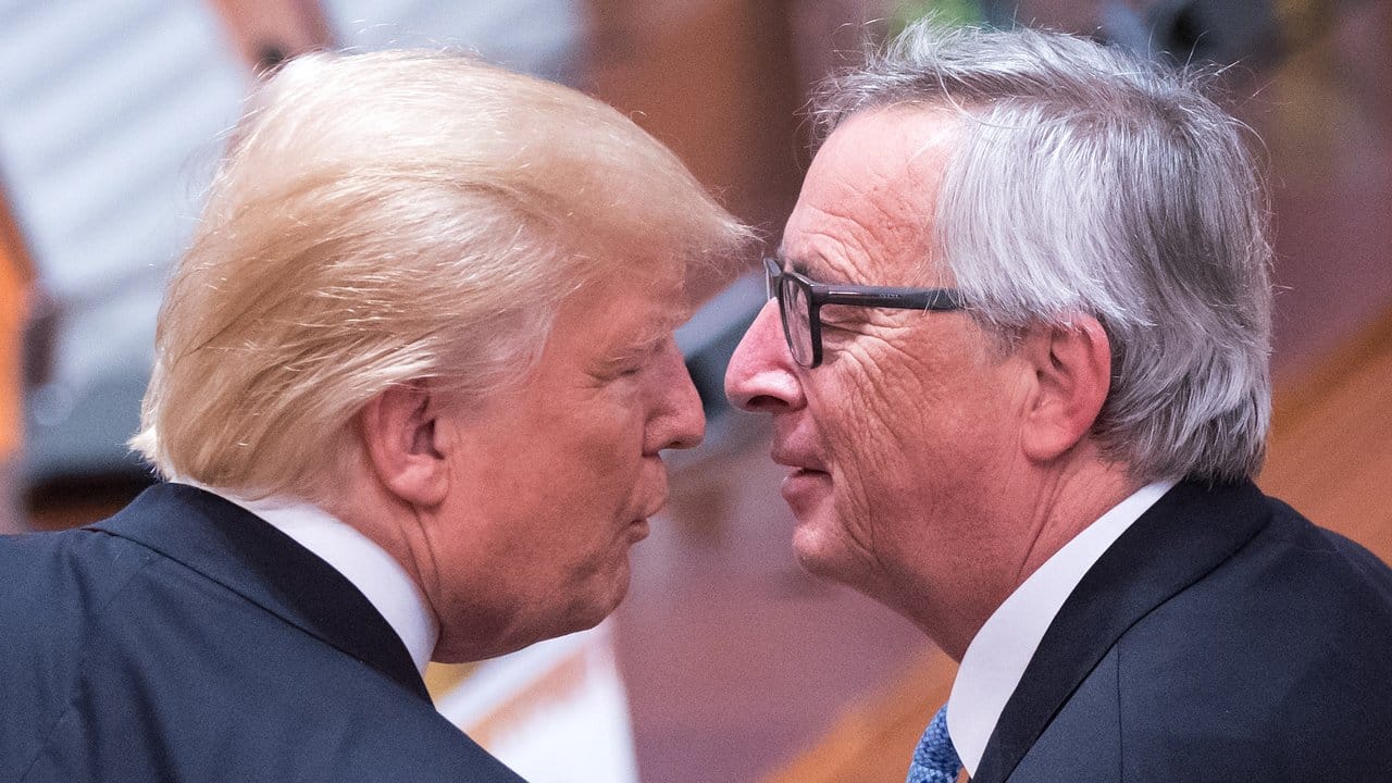 US-Präsident Donald Trump und EU-Kommissionspräsident Jean-Claude Juncker trafen während des G20-Gipfels in Hamburg aufeinander.
