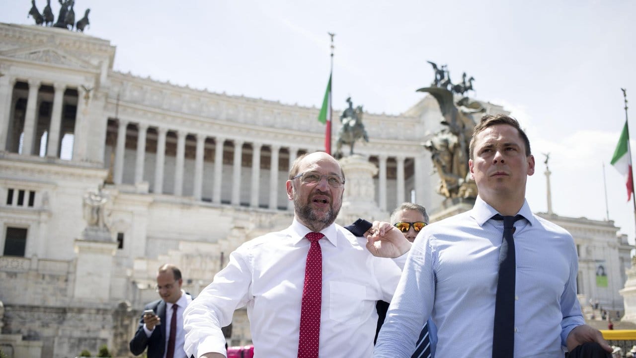 SPD-Kanzlerkandidat Martin Schulz in Rom.