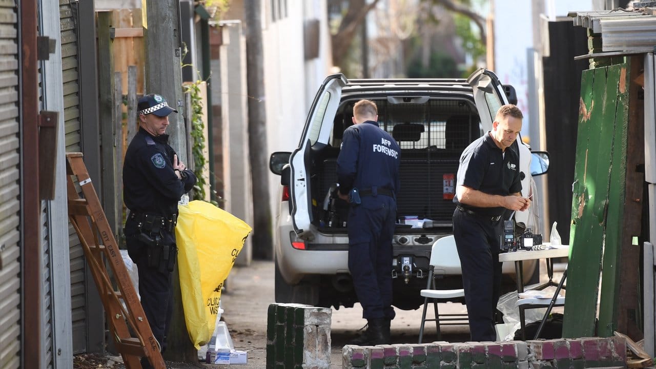 Polizeieinsatz in Sydney. Polizeieinsatz in Sydney.