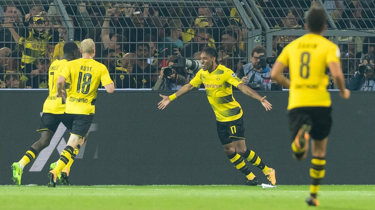 Pierre-Emerick Aubameyang erzielte das 2:1 für Borussia Dortmund.