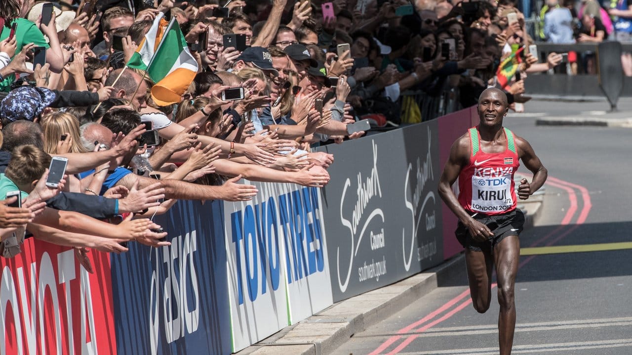 Geoffrey Kirui sicherte sich den Sieg im WM-Marathon.