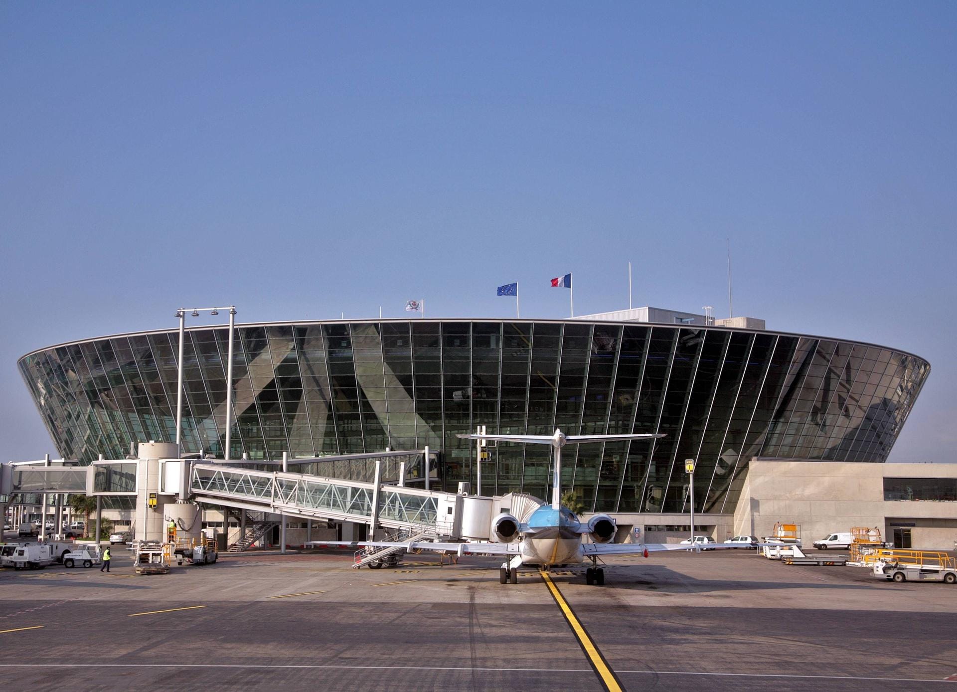 Der Flughafen von Nizza in Frankreich liegt bei der Erreichbarkeit ganz vorne.