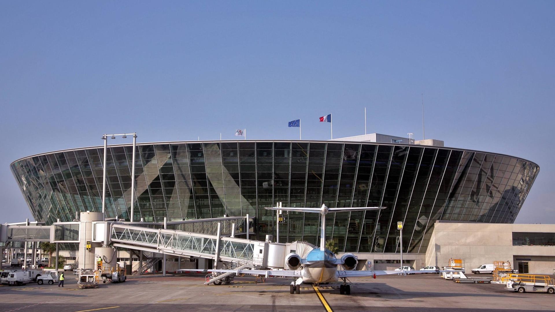 Der Flughafen von Nizza in Frankreich liegt bei der Erreichbarkeit ganz vorne.