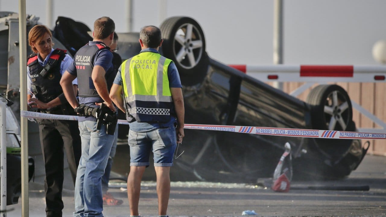 Tatort in Cambrils, wo fünf Terroristen abgefangen und erschossen wurden.