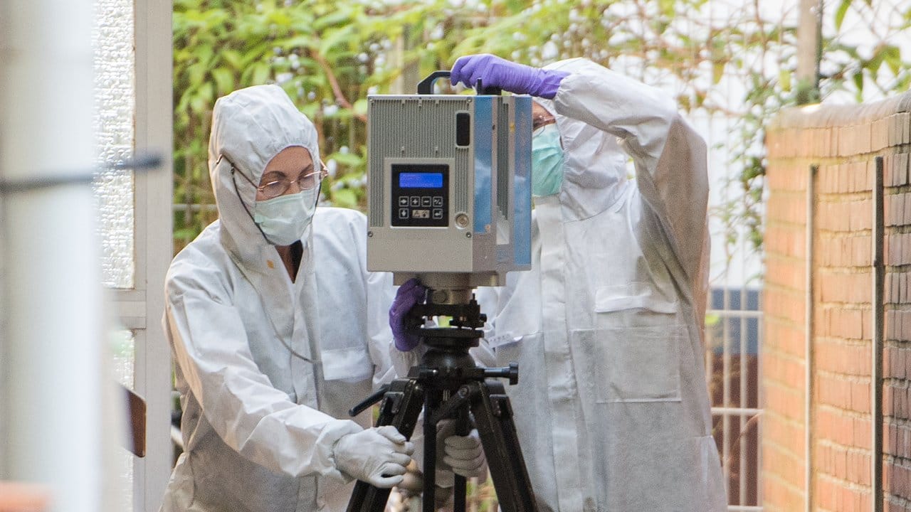 3D-Scanner im Einsatz. 3D-Scanner im Einsatz.