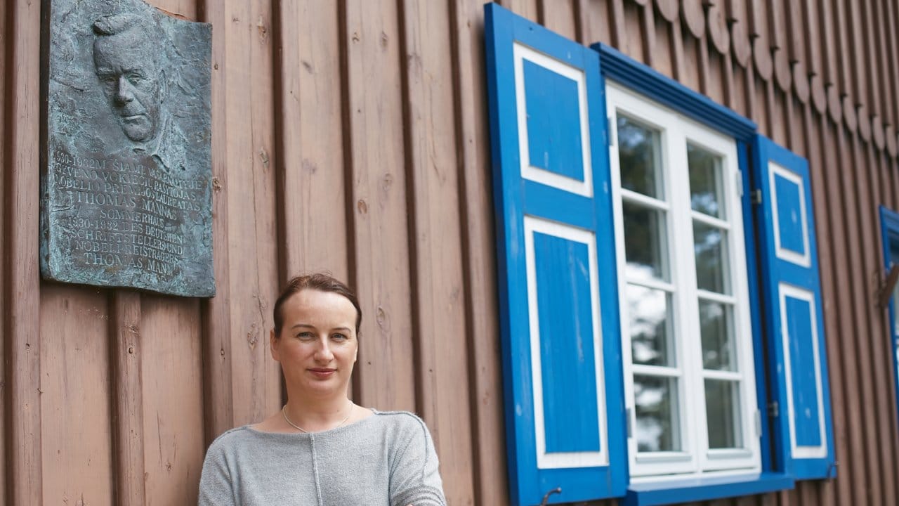 Lina Motuziene, Leiterin des Thomas-Mann-Hauses in Nida begrüßt jedes Jahr ca.