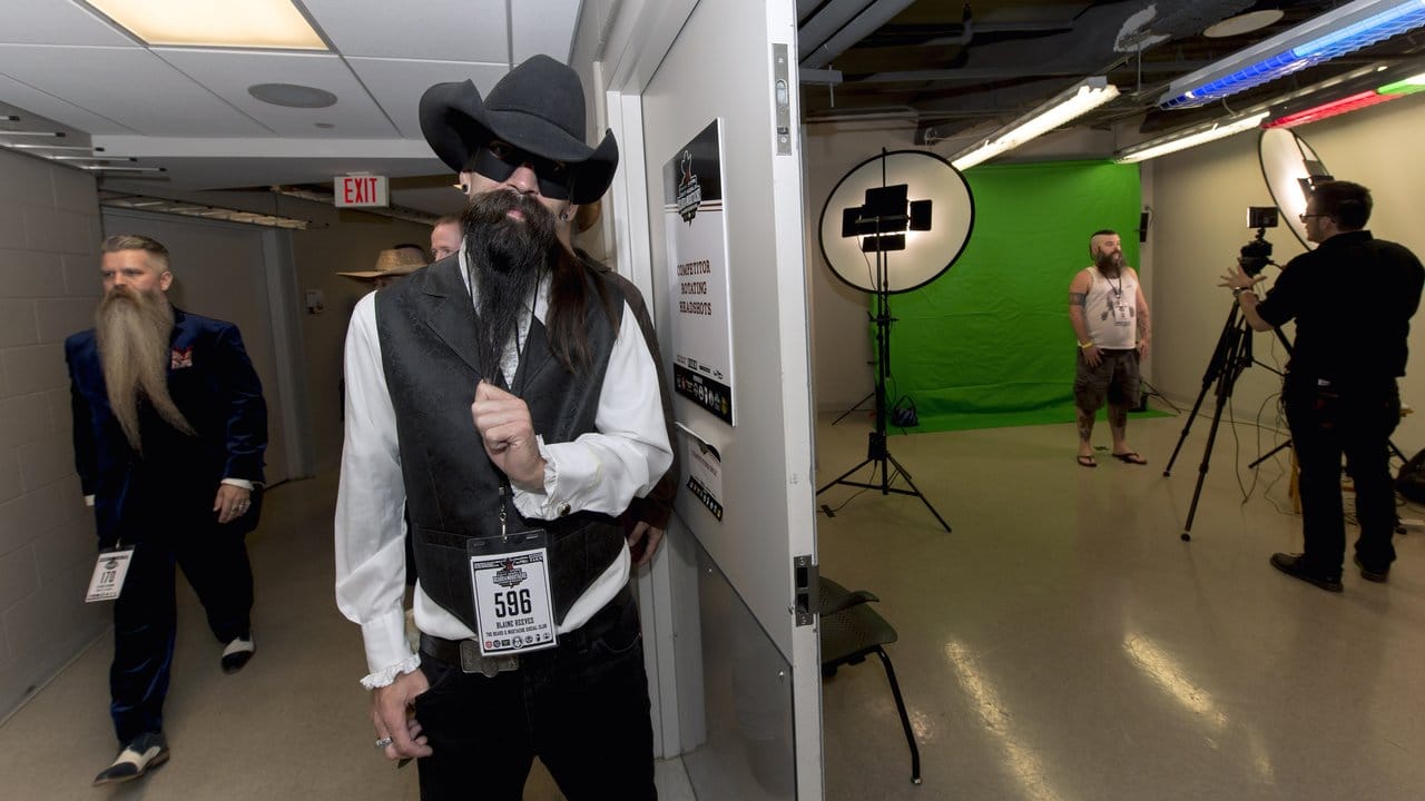 Ein "Westernheld" bei der Bart-WM in Austin. Ein "Westernheld" bei der Bart-WM in Austin.