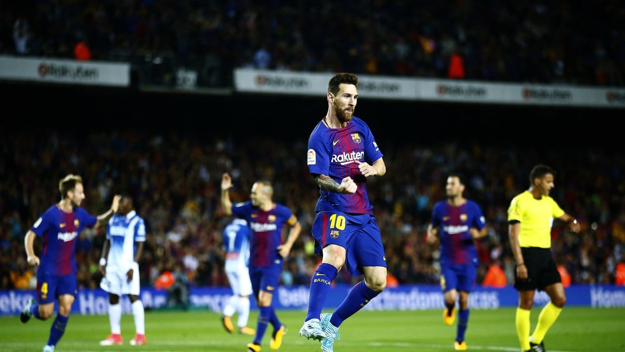 Lionel Messi traf dreifach für Barca.