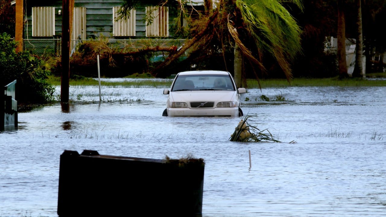 Bis zu den Achsen im Wasser: Ein in Everglades City, Florida. Bis zu den Achsen im Wasser: Ein in Everglades City, Florida.