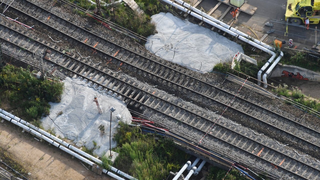 Baustelle des Bahntunnels Rastatt bei Niederbühl. Baustelle des Bahntunnels Rastatt bei Niederbühl.