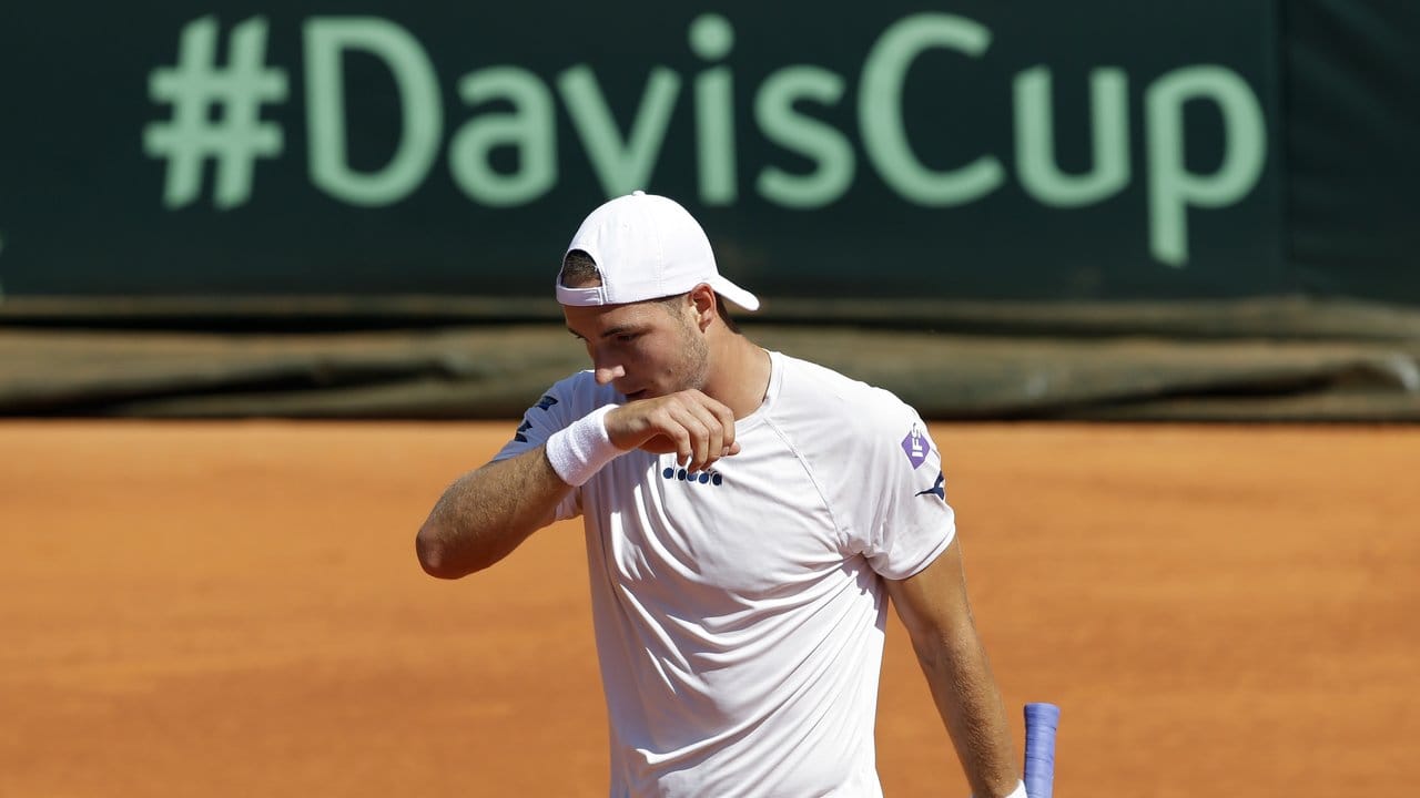 Jan-Lennard Struff konnte im zweiten Spiel die Führung für das deutsche Davis-Cup-Team nicht ausbauen.