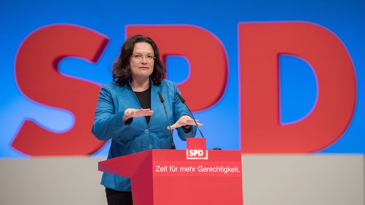 Andrea Nahles soll die künftige Vorsitzende der SPD-Bundestagsfraktion werden.