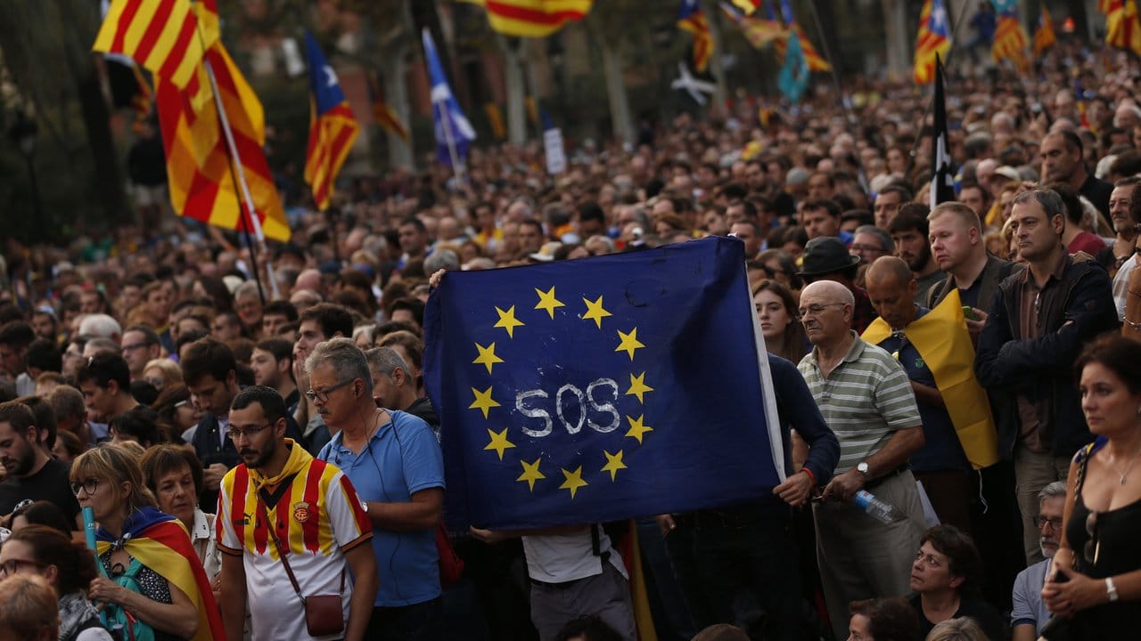 Unterstützer der Unabhängigkeit Kataloniens in Barcelona.